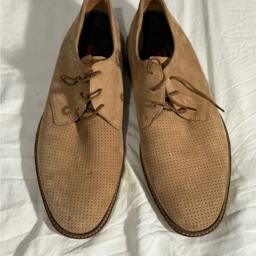 Ecco- Men’s -  Tan Suede Oxfords - size 14